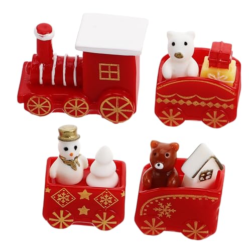 Warmhm 10er Set Kleine Schneemannfiguren Weihnachtsbaum Zug Dekorationen Zug Weihnachtsschmuck Zugverzierungen Aus Holz Bahngleis Schneekugelfiguren Selber Machen Holzspielzeug Harz von Warmhm