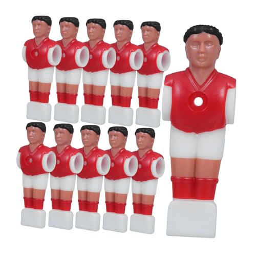 Warmhm 11 Stück Tischfußball-Puppenspieler Kickerspieler Ersatz klein Kickertisch Jungs Kicker-Athleten-Puppen Zubehör für Tischfußball Umweltfreundlicher Kunststoff rot von Warmhm