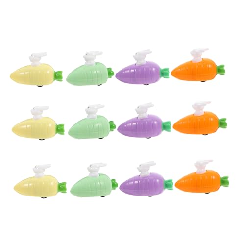Warmhm 12 Stück Auto zurückziehen kinderspielzeug kauspielzeug Auto für Kleinkinder Toy Osterspielzeug Spielzeugkaninchen Plastik von Warmhm