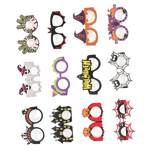 Warmhm 12 Stück Halloween Brillen Lustige Partybrillen mit Halloween Motiven für Feiern und Kreative Foto Requisiten Warmhm 12 Stück Halloween Brillen Lustige Partybrillen mit Halloween Motiven für Feiern und Kreative Foto Requisiten von Warmhm