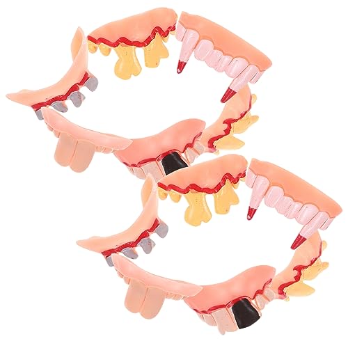 Warmhm 12 Stück Halloween-prothesenspielzeug Gummi Zahnbürste Lustige Fälschung Zähne Für Halloween Lustige Falsche Zähne Gefälschte Zahnprothesen Lustige Zähne Halloween-partygeschenke von Warmhm