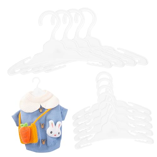 Warmhm 12 Stück Kleiderbügel für Puppen aus Sicherem für Puppenschränke und Kleider Realistische Langlebig und Wiederverwendbar die Organisation von Puppenoutfits von Warmhm