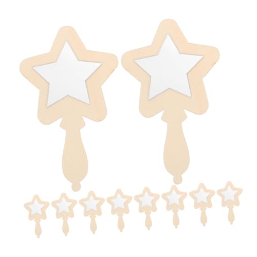 Warmhm 12 Stück Kleiner Holzspiegel Tragbarer Holzspiegel Mini Schmücken Den Kosmetikspiegel Holzspiegel Zum Selbermachen Für Spiegel Zum Basteln Malenspiegel Hölzern Beige von Warmhm