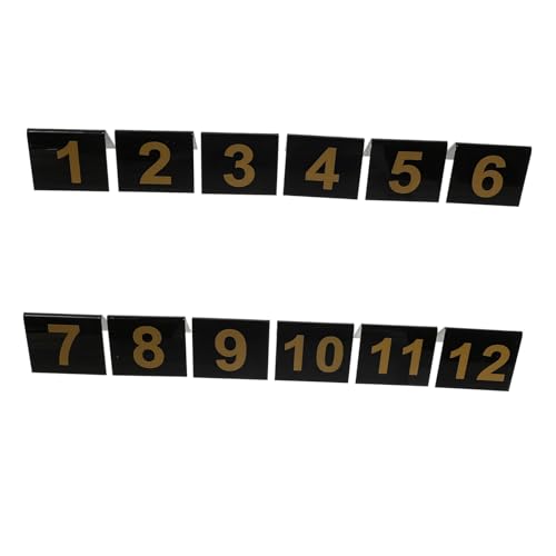 Warmhm 12 Stück Nummernschild Halloween Tatort Dekorationen Tatort Markierungen Zelte Tatort Halloween Dekorationen Tatort Requisiten Beweismarkierungen Acryl Schwarz von Warmhm