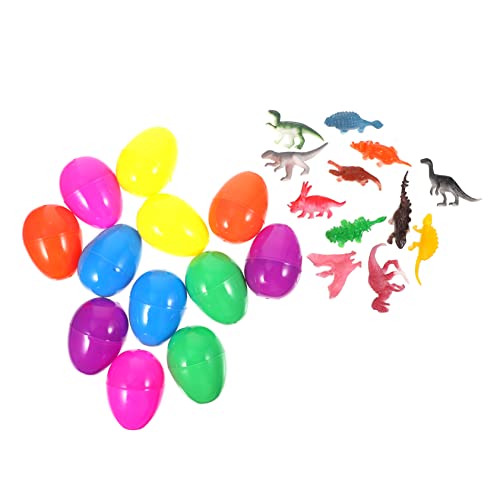 Warmhm 12 Stück Osterei-Dinosaurier-Ei Eier gefüllt Party Schraffur befüllbar activity für adventsgeschichten easter weihnachtsli Festival osterei Plastik von Warmhm