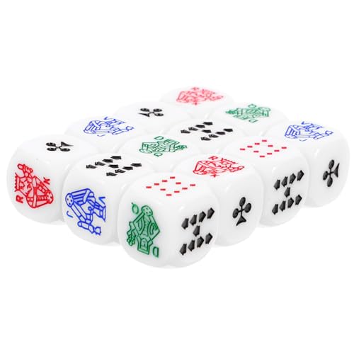 Warmhm 12 Stück Portable Poker Weiße für Spiele Lustige Partyspiel Accessoires für Familien und Freunde für Ktv Bars und Unterhaltungszentren von Warmhm