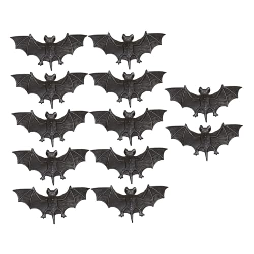 Warmhm 12 Stück Simulierter Weicher Gummischläger Halloween-Requisite Streiche Für Halloween-Fledermaus-Requisite Halloween-Party-Ornament Partyversorgung Plastik Black Warmhm 12 Stück Simulierter Weicher Gummischläger Halloween-Requisite Streiche Für Halloween-Fledermaus-Requisite Halloween-Party-Ornament Partyversorgung Plastik Black von Warmhm