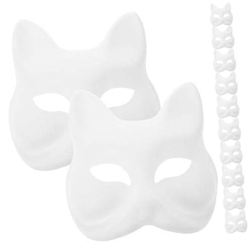 Warmhm 12 Stück Teiliges DIY Fuchs Papiermasken Handbemalt Leichte Bemalbare Halbmasken Hochwertigem Papier für Erwachsene für Halloween Karneval Maskeraden und Partys Warmhm 12 Stück Teiliges DIY Fuchs Papiermasken Handbemalt Leichte Bemalbare Halbmasken Hochwertigem Papier für Erwachsene für Halloween Karneval Maskeraden und Partys von Warmhm