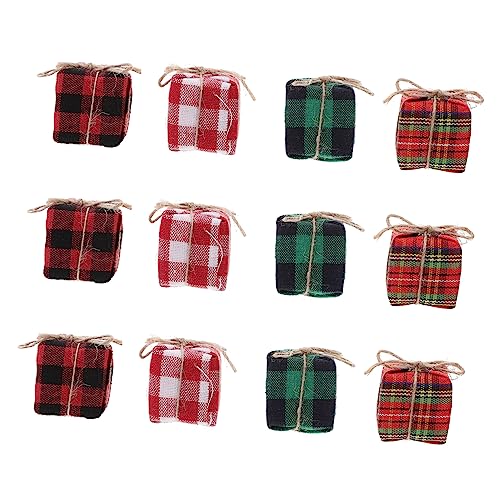 Warmhm 12 Stück Teiliges Miniatur Weihnachtsgeschenkboxen Niedliche Puppenhaus Dekoration für Weihnachtsfeiern Stilvolles Design für Freunde und Familie von Warmhm