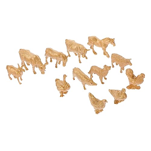 Warmhm 12 Stück Teiliges Realistischer Tierfiguren aus Kunststoff für Deko Miniaturmodelle für Lernspiele und Kreative Fotografie von Warmhm