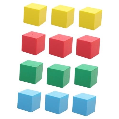 Warmhm 12 Stücke Lustige Stapeln Holz Geometrie Bausteine Bunte Holz Würfel Blöcke Bunte Bausteine Warmhm 12 Stücke Lustige Stapeln Holz Geometrie Bausteine Bunte Holz Würfel Blöcke Bunte Bausteine von Warmhm