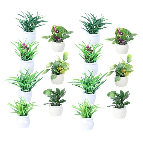 Warmhm 14 Stück Miniatur Topfpflanze für Puppenhäuser Künstliches Bonsai 3-5cm Kleine Pflanzenmodelle Realistische Kleiner Haus Dekoration für Märchenlandschaften und Miniatur Warmhm 14 Stück Miniatur Topfpflanze für Puppenhäuser Künstliches Bonsai 3-5cm Kleine Pflanzenmodelle Realistische Kleiner Haus Dekoration für Märchenlandschaften und Miniatur von Warmhm