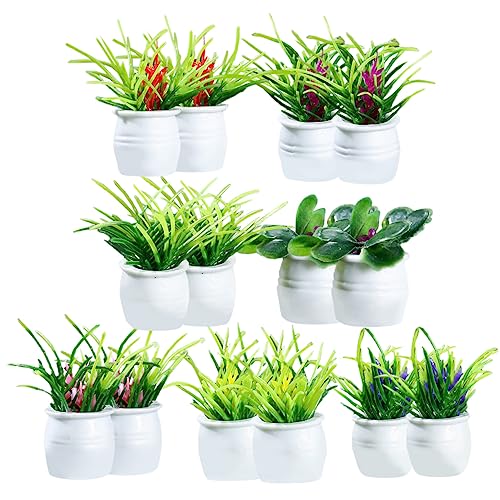 Warmhm 14 Stück Teiliges Bonsai Töpfe Künstliche Pflanzen für Puppenhaus Feengarten Heimdekoration Hochwertige Pflanzenmodelle für Stilvolle Warmhm 14 Stück Teiliges Bonsai Töpfe Künstliche Pflanzen für Puppenhaus Feengarten Heimdekoration Hochwertige Pflanzenmodelle für Stilvolle von Warmhm