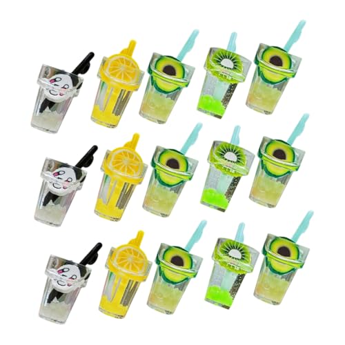 Warmhm 15stücke Mini Getränke Modell Für Puppenhaus Kunststoff Imitat Getränke Miniatur Simulation Dekoration Zubehör Für Spielset von Warmhm