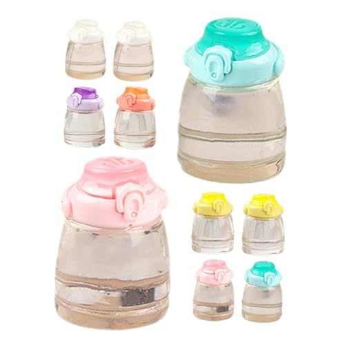 Warmhm 15 Stück Simulierter Bauchbecher Mini House Decor Miniaturflaschen Mini-Hausverzierung Mini- -Küchenzubehör Mini-Flaschen- Mini -Hausdekorationen Harz von Warmhm