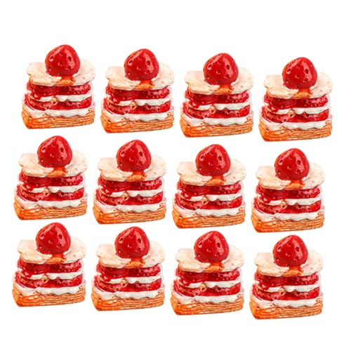Warmhm 15 Stücke Künstlicher Erdbeerkuchen Miniatur Modelle für Puppenhaus Rollenspiel Deko Lebensechte Dessertmodelle für Kinderküche und Spielzeug Warmhm 15 Stücke Künstlicher Erdbeerkuchen Miniatur Modelle für Puppenhaus Rollenspiel Deko Lebensechte Dessertmodelle für Kinderküche und Spielzeug von Warmhm