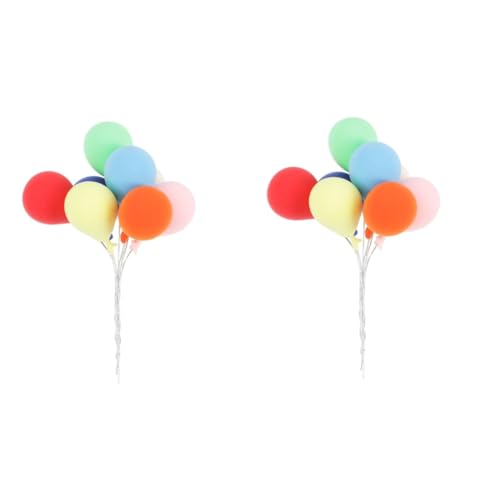 Warmhm 16 Stk Mini-luftballons Aus Ton Cupcake-ballon-topper Mini-hausballon Geburtstagsballon Auswählen Miniatur-puppenhaus Mini-ballondekorationen Cupcake-verzierung Handbuch Zubehör von Warmhm