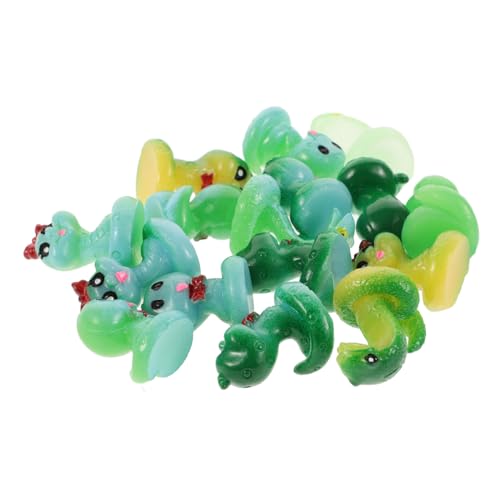 Warmhm 16 Stück Leuchtende Schlangenschmuck Winzig Aquariendekoration Figur Party Mini Dekorative Schlangenstatuen Mikrolandschaftsschlange Hofschlangenstatue Harz von Warmhm