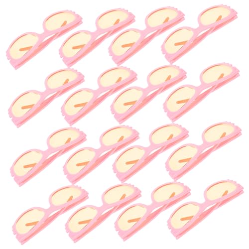 Warmhm 16 Stück Minipuppenbrille Unser Zubehör Mädchen Klein Stilvolle Brillenrequisiten Puppe Kostüm Puppen-mini-brillengestell Puppen-Foto-Requisiten Plastik Rosa von Warmhm