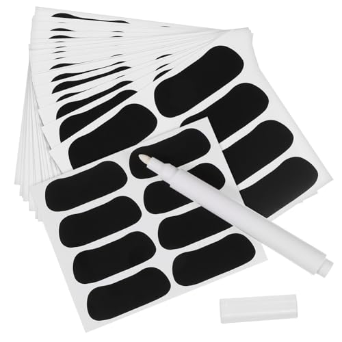 Warmhm 160 Stück Augenaufkleber Für Streifen Auge Schwarzer Stock Schwarze Augenklappe Augenstift Unter Sport Block Getönt Auge Schwarze Aufkleber Black PVC Selbstklebend von Warmhm