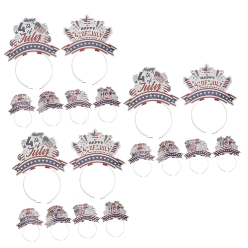 Warmhm 18 Stck. Teiliges Of July Haarband Farbenfroher Haarschmuck für Erwachsene Komfortables Langlebiges Stirnband mit Patriotischem Design für Independence Day Feier und Cosplay Warmhm 18 Stck. Teiliges Of July Haarband Farbenfroher Haarschmuck für Erwachsene Komfortables Langlebiges Stirnband mit Patriotischem Design für Independence Day Feier und Cosplay von Warmhm