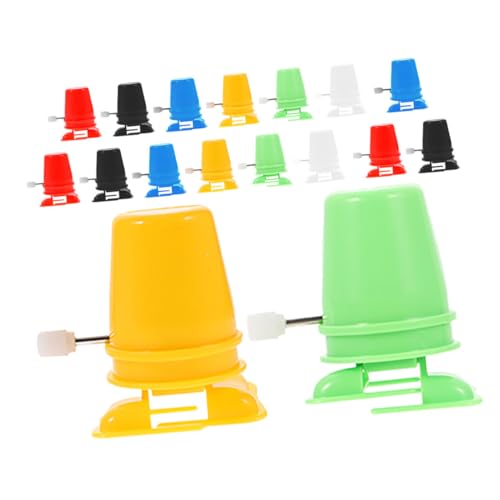 Warmhm 18 Stück Aufziehwerk DIY Aufzieh Aufziehspielzeug DIY Knetspielzeug Mechanischer Roboter Perle Zurückspulen Tanzender Spielzeugmechanismus Fuß Plastik von Warmhm