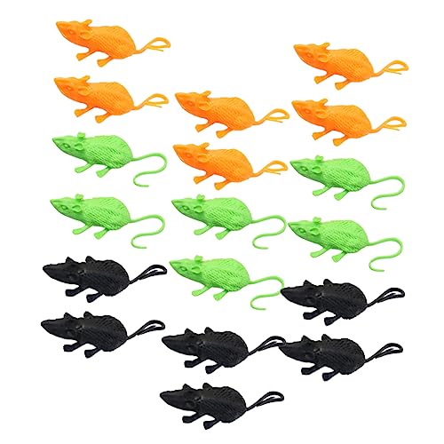Warmhm 18 Stück Simulationsmaus Ratten-Halloween-Dekorationen Plüsch Realistisch Gefälscht Beängstigend Skeletttiere Halloween- Mini Szenenlayout-Requisite Streichmäuse Weiches Gummi von Warmhm
