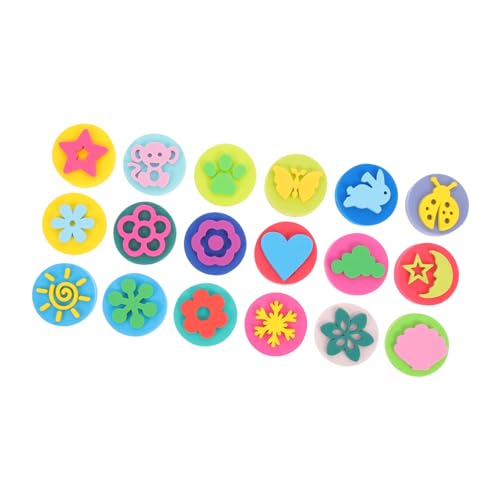 Warmhm 18Stücke Teiliges Stempelset für Doppelseitige Malstempel mit Bunten Motiven für Scrapbooking Basteln und Kreative Projekte der Schule Hause Warmhm 18Stücke Teiliges Stempelset für Doppelseitige Malstempel mit Bunten Motiven für Scrapbooking Basteln und Kreative Projekte der Schule Hause von Warmhm