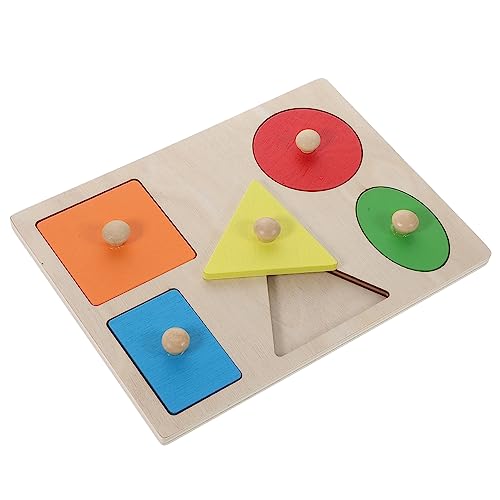 Warmhm 1Satz Bildungsspielzeug Aus Holz Geometrische Formen Erkennung Für Montessori Lernspielzeug Mit Bunten Holzblöcken Zum Formen Zuordnen Für Kleinkinder Ab Jahren von Warmhm