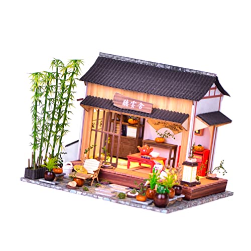 Warmhm 1Satz Chinesisches Gartenhaus Zum Zusammenbauen Modellhaus Im Traditionellen Stil Handgefertigtes Bastelset Für Kreative Und Gartenliebhaber von Warmhm