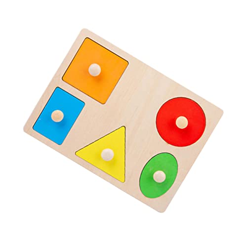 Warmhm 1Satz Geometric Shape Sorting Puzzle Toy for Educational Wooden Toy for Brain Development and Coordination Present for and Young Children von Warmhm