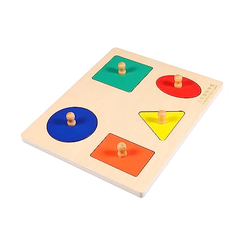Warmhm Pädagogisches Puzzle-Spielzeug Mit Geometrischen Formen Für Kinder Puzzlebrett Mit Glatter von Warmhm