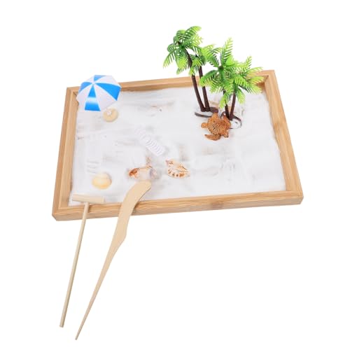 Warmhm Zen-Garten- Meditation Miniatur-Landschaft -Szene Sandtisch-tablett Für Jungen Und Mädchen Meditationsspielzeug von Warmhm