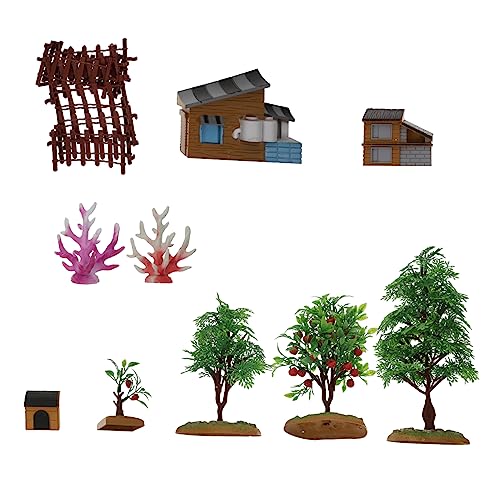 Warmhm 1Satz Modell Mit Hundehütte Und Zaun DIY Für Micro Landschaftsfarm Modell Für Kreative Szenen Und Spielspaß von Warmhm