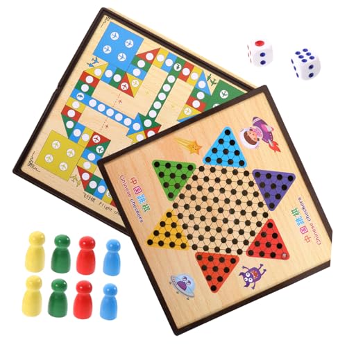 Warmhm 1Satz Multifunktionales Schachspielzeug Für Tragbares Reiseschachspiel Pädagogisches Brettspiel Mit Zufälligem Stil Für Familien Interaktion von Warmhm