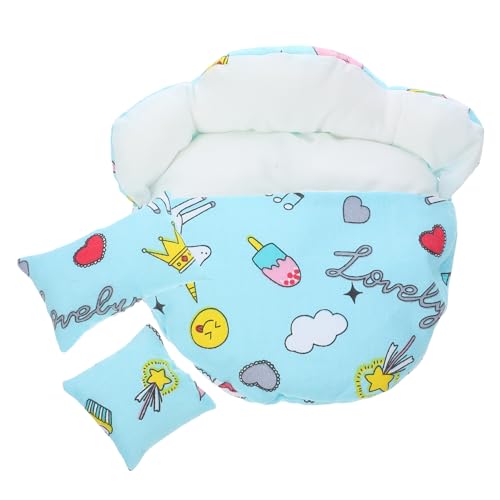 Warmhm 1Satz Puppenschlafsack Für Kleine Puppen Wiederverwendbarer Schlafsack Mit Kissen Zartem Puppenzubehör Für Kreative Spielmomente Und von Warmhm