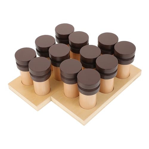 Warmhm 1Satz Sensorisches Montessori Holzspielzeug Für Kleinkinder Geruchstraining Mit Attraktiven Flaschen Pädagogisches Für Jungen Für Vorschulunterricht von Warmhm