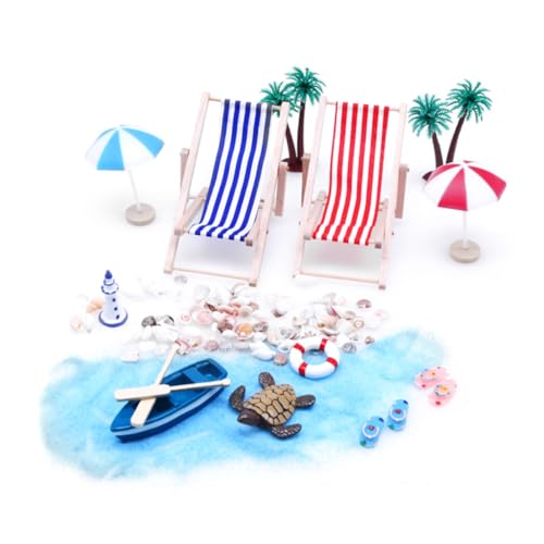 Warmhm 1Satz Strand Deko Puppenhaus Zubehör mit Liegestuhl und Boot Mikro Landschafts Kinderspielzeug für Kreative Strand Szenen für DIY Deko und Warmhm 1Satz Strand Deko Puppenhaus Zubehör mit Liegestuhl und Boot Mikro Landschafts Kinderspielzeug für Kreative Strand Szenen für DIY Deko und von Warmhm