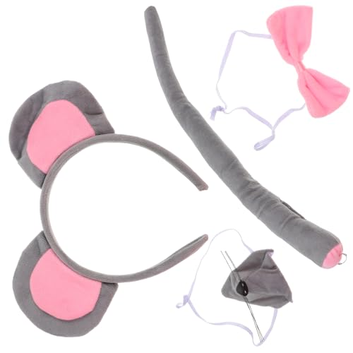 Warmhm 1Satz Teiliges Kostümset mit Ohren Haarband Nase und Fliege für Karneval Cosplay und Partys Warmhm 1Satz Teiliges Kostümset mit Ohren Haarband Nase und Fliege für Karneval Cosplay und Partys von Warmhm