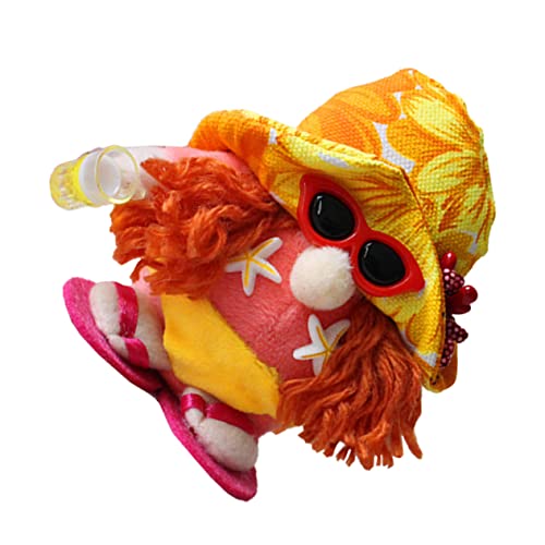 Warmhm 1Stk Strandpuppe Stoffhunde für tropischer Stoffzwerg Plüschzwerge am Strand Sommer gefüllte Zwerge für kinderspielzeug Kid Toys Strandzwergpuppe Gnom-Puppe von Warmhm