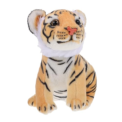 Warmhm 1Stück Tigerförmiges Plüschspielzeug Dekoration für Kinderzimmer und Partys Realistisches Tiermodell Geburtstagsgeschenk für Freunde und Familie Langlebig von Warmhm