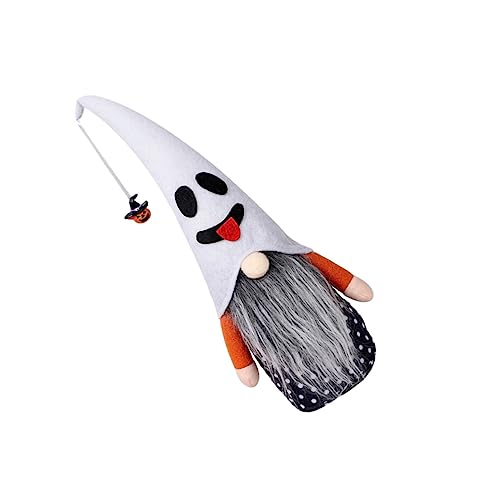 Warmhm 1stk Halloween-Puppe Dekorative Puppe Gesichtslose Puppe Halloween Gesichtslose Puppe Gnom-Puppe Halloween-zwergpuppe Halloween-Party- Vlies Weiß von Warmhm