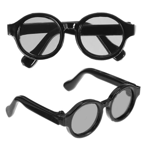 Warmhm 2 Paare Puppe Mini-Brille Puppenbrille Ankleiden Gläser kleine Brille Lesebrille für Puppen Miniaturpuppen- Puppe Requisiten Puppenzubehör Plastik Black Warmhm 2 Paare Puppe Mini-Brille Puppenbrille Ankleiden Gläser kleine Brille Lesebrille für Puppen Miniaturpuppen- Puppe Requisiten Puppenzubehör Plastik Black von Warmhm