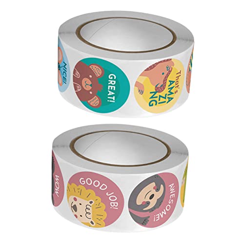 Warmhm 2 Rollen Belohnungssticker für Motivationsaufkleber mit Cartoon Design für Unterricht Selbstklebend zur Positiver Verhaltensweisen im Klassenzimmer Hause Warmhm 2 Rollen Belohnungssticker für Motivationsaufkleber mit Cartoon Design für Unterricht Selbstklebend zur Positiver Verhaltensweisen im Klassenzimmer Hause von Warmhm