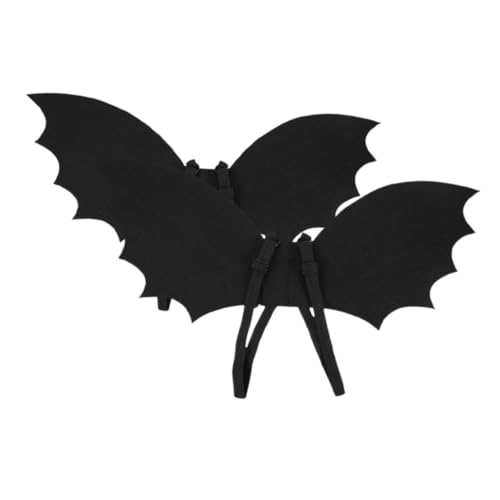 Warmhm 2 Sätze Fledermausflügelspielzeug Fledermaus flügel Halloween Party deko -Halloween-Outfit kostüm Jungen kostüm Schwarzes Fledermauskostüm Vampirkostüme Eva Black von Warmhm