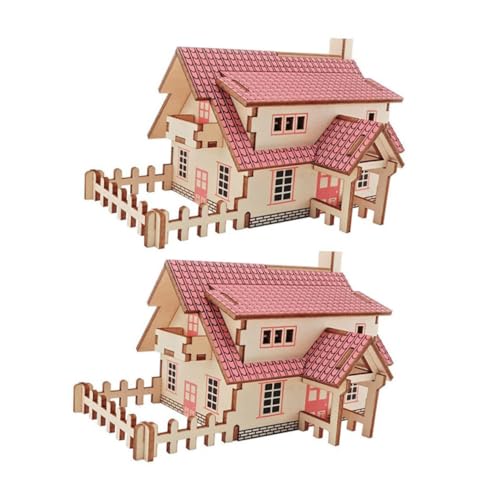 Warmhm 2 Sätze Holzpuzzle DIY Miniaturhaus DIY Mini House Holzhaus-Puzzle Hauspuzzle-Modelle Modelle Von Holzhäusern DIY- -kit Häuser Puzzles Zusammenbauen Rot Hölzern Warmhm 2 Sätze Holzpuzzle DIY Miniaturhaus DIY Mini House Holzhaus-Puzzle Hauspuzzle-Modelle Modelle Von Holzhäusern DIY- -kit Häuser Puzzles Zusammenbauen Rot Hölzern von Warmhm
