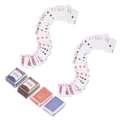 Warmhm 2 Sätze Mini-Spielkarten Für Das Puppenhaus Spielkarten, Für Partys Kinderpuppenhausspielzeug Kinderparty Gefälligkeiten Minikarten Reisespiel Kleine Spielkarten Papier Warmhm 2 Sätze Mini-Spielkarten Für Das Puppenhaus Spielkarten, Für Partys Kinderpuppenhausspielzeug Kinderparty Gefälligkeiten Minikarten Reisespiel Kleine Spielkarten Papier von Warmhm