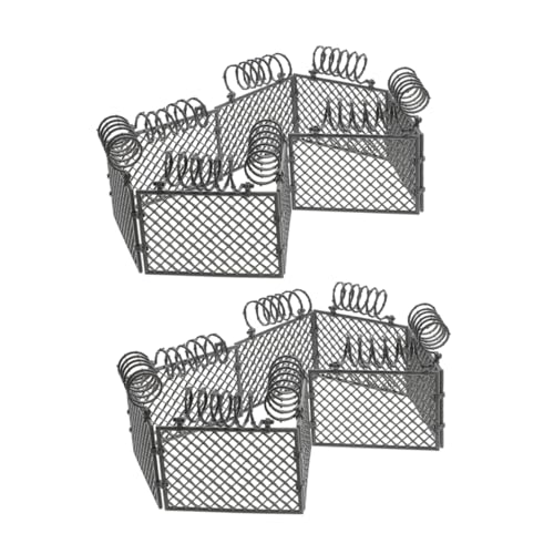 Warmhm 2 Sätze Zubehör Für Schutznetz-bausteine Forderung Scheune Mini Zaun Bauen Klein Tiere Gebäude Block Plastik Grey Abs von Warmhm