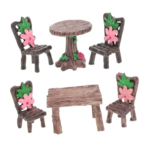 Warmhm 2 Sets Moos Mikro Landschaftsornamente Möbelstühle Miniaturen Zum Basteln Gartenbedarf Mikro Landschaftsdekoration Miniatur Zeug Puppenhaus Dekorationen Mini Stuhl Harz von Warmhm