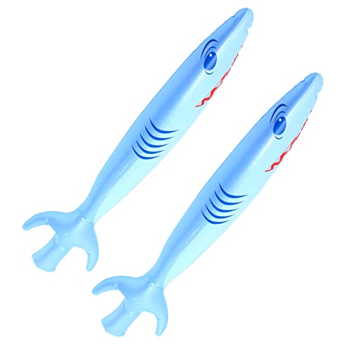 Warmhm 2 Stücke Aufblasbare Piratenschwerter aus PVC für Kinder Lustiges Spielzeug für Geburtstagsfeiern Party Accessoire Leicht Transportierbar Farbenfrohes Design von Warmhm